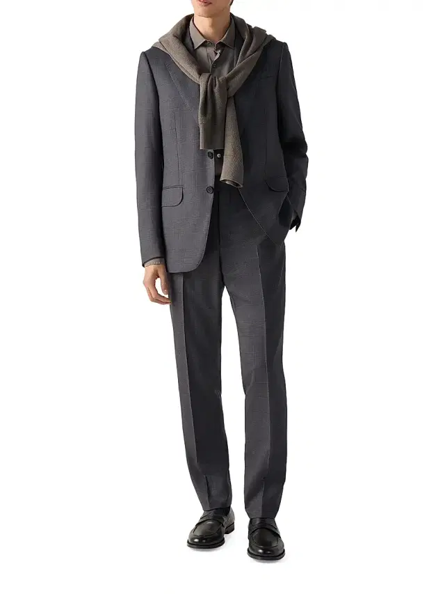 ZEGNA Men's Centoventimila Wool Suit - Dark Grey