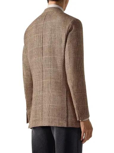 Zegna Men's Silk-Linen Blend Jacket - Beige - Size 48 | Thumbnail 3