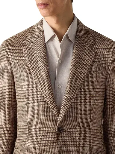 Zegna Men's Silk-Linen Blend Jacket - Beige - Size 48 | Thumbnail 4