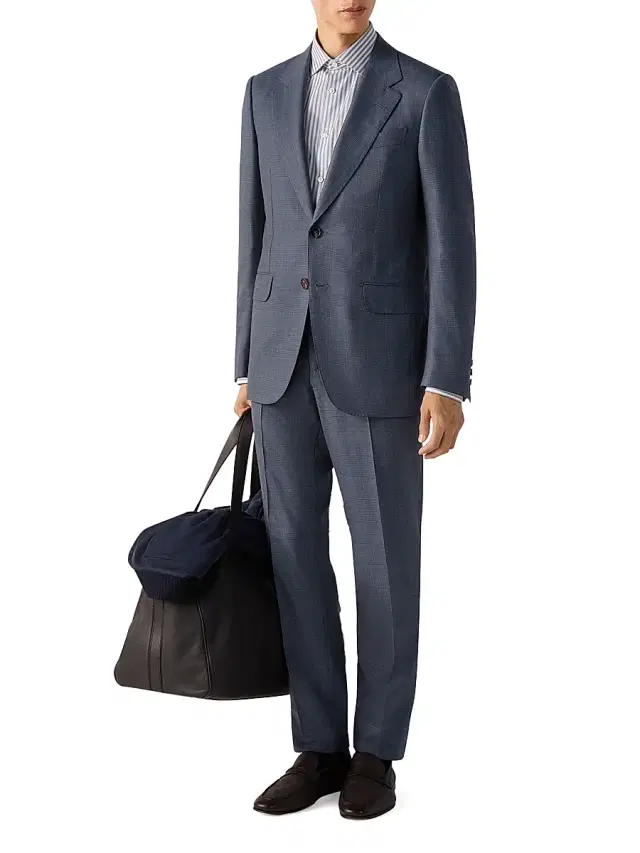 ZEGNA Men's Centoventimila Wool Suit - Dark Teal Blue