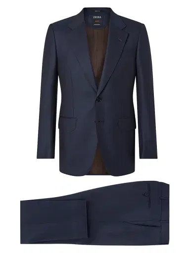Zegna Men's Centoventimila Wool Suit - Navy Blue - Size 46 | Thumbnail 2 Zegna Men's Centoventimila Wool Suit - Navy Blue - Size 46 | Thumbnail 2