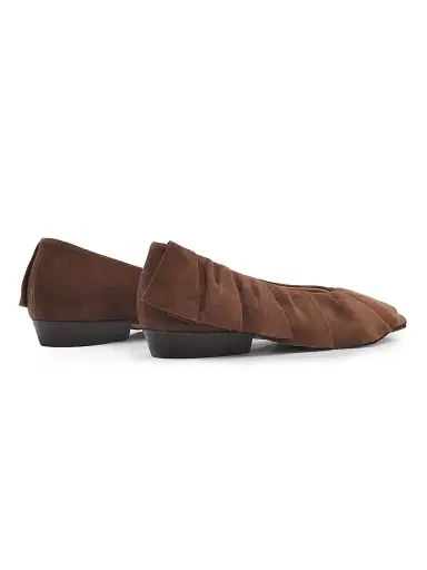 JW Anderson Women's 25MM Ruffled Suede Ballerina Flats - Brown - Size 11 | Thumbnail 3 JW Anderson Women's 25MM Ruffled Suede Ballerina Flats - Brown - Size 11 | Thumbnail 3