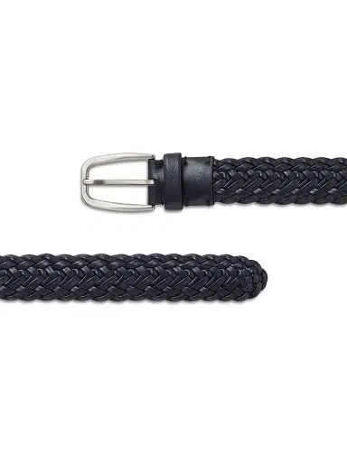 Zegna Men's Leather Belt - Dark Blue - Size 44 | Thumbnail 3 Zegna Men's Leather Belt - Dark Blue - Size 44 | Thumbnail 3