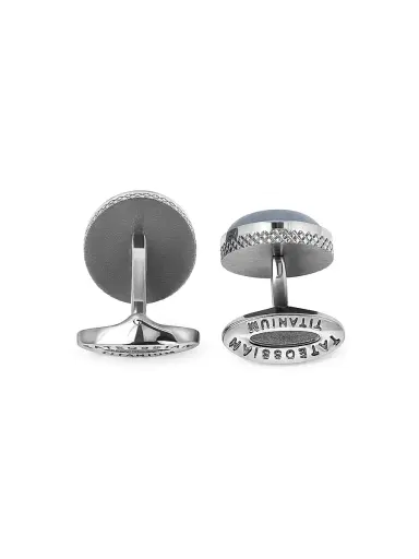 Tateossian Men's Blue Lace Agate & Titanium Cufflinks - Blue | Thumbnail 3 Tateossian Men's Blue Lace Agate & Titanium Cufflinks - Blue | Thumbnail 3