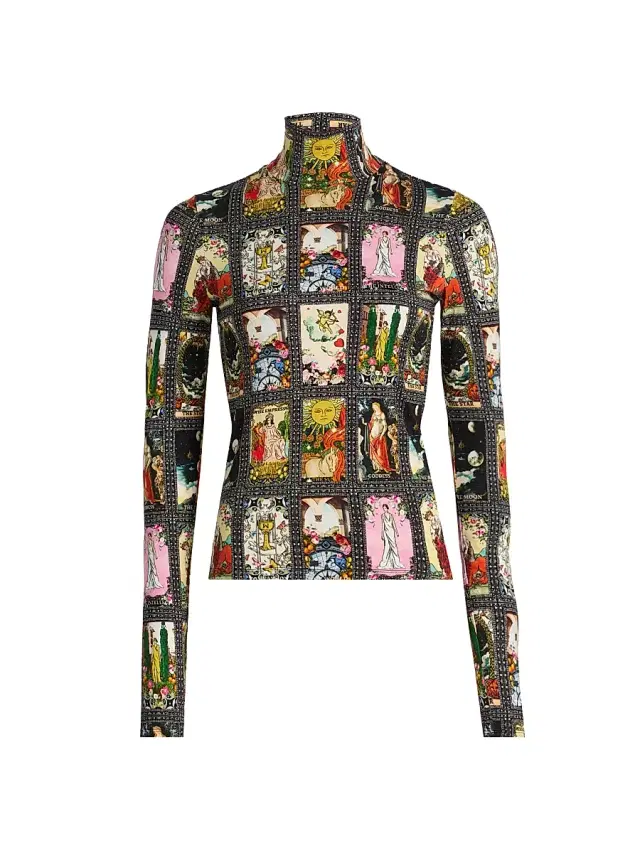 ALICE + OLIVIA Women's Delaina Tarot Turtleneck Top - Enchanted Tarot
