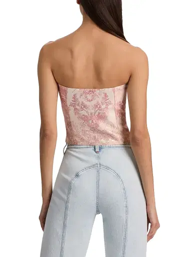ALICE + OLIVIA Women's Kelcey Strapless Bustier Top - English Rose Toile | Thumbnail 5