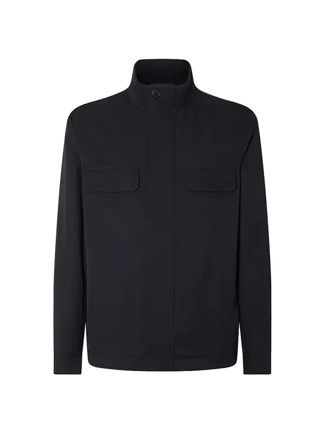 ZEGNA Men's Microfiber Motorin 125CC Field Jacket - Navy Blue