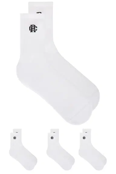 Reigning Champ 3 Pack Classic Crew Sock | Thumbnail 3