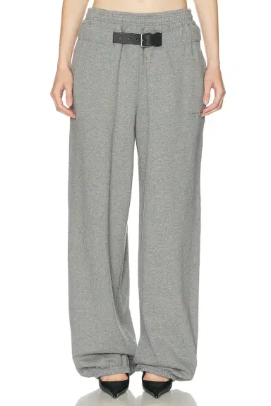 Alexander Wang Mid Rise Belted Sweatpant | Thumbnail 1 Alexander Wang Mid Rise Belted Sweatpant | Thumbnail 1