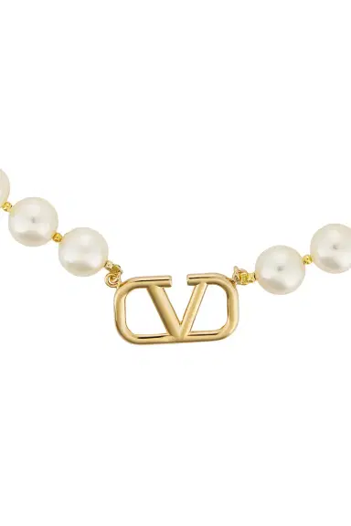Valentino Garavani VLogo Signature Pearl Necklace | Thumbnail 3 Valentino Garavani VLogo Signature Pearl Necklace | Thumbnail 3