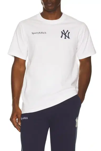 Sporty & Rich Yankees Curve T-Shirt | Thumbnail 2