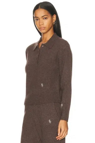 Sporty & Rich SRC Cashmere Polo Sweater | Thumbnail 2