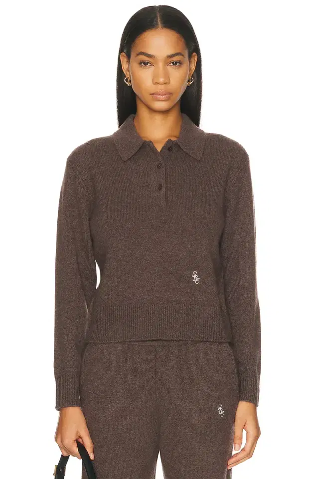 Sporty & Rich SRC Cashmere Polo Sweater