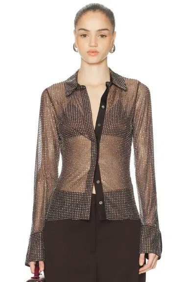 Monse All Over Crystals Shirt | Thumbnail 1