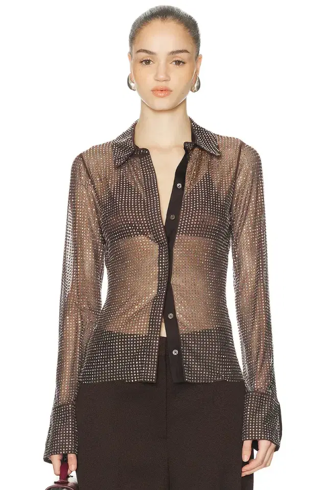 Monse All Over Crystals Shirt