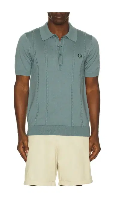 Fred Perry Cable Knitted Polo Shirt | Thumbnail 1 Fred Perry Cable Knitted Polo Shirt | Thumbnail 1