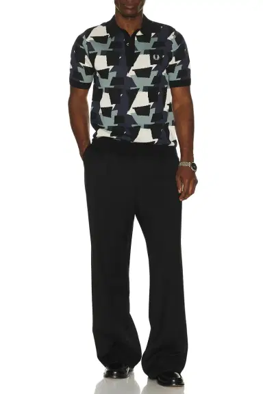 Fred Perry Fragment Jacquard Knit Polo Shirt | Thumbnail 5