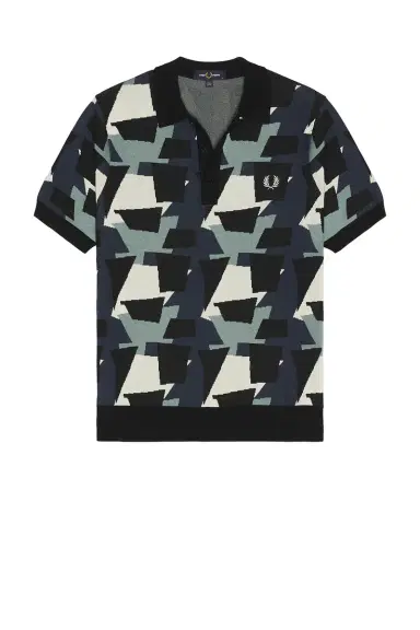 Fred Perry Fragment Jacquard Knit Polo Shirt | Thumbnail 6