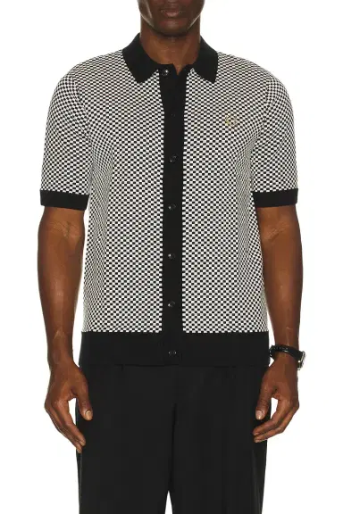 Fred Perry Chequrboard Button Thru Shirt | Thumbnail 3