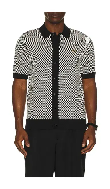 Fred Perry Chequrboard Button Thru Shirt | Thumbnail 1