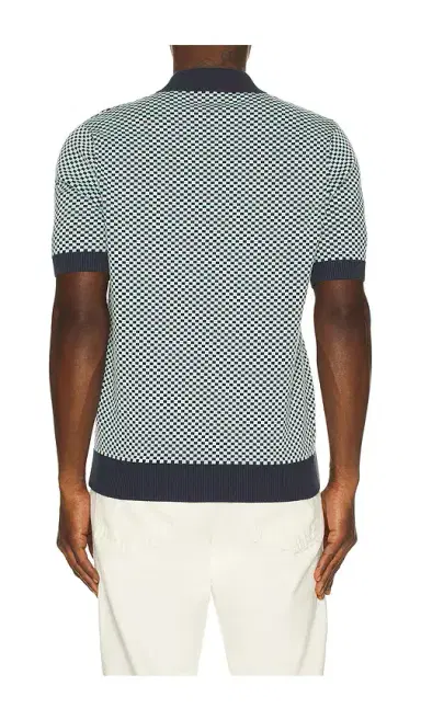 Fred Perry Chequerboard Knitted Polo Shirt | Thumbnail 2
