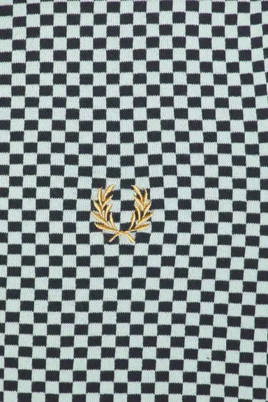 Fred Perry Chequerboard Knitted Polo Shirt | Thumbnail 7