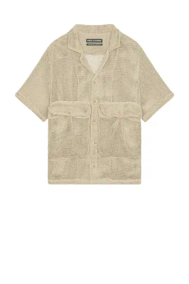Reese Cooper Crochet Knit Short Sleeve Cargo Shirt | Thumbnail 4 Reese Cooper Crochet Knit Short Sleeve Cargo Shirt | Thumbnail 4