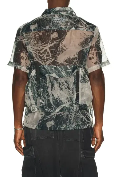 Reese Cooper Organza Short Sleeve Cargo Shirt | Thumbnail 2 Reese Cooper Organza Short Sleeve Cargo Shirt | Thumbnail 2