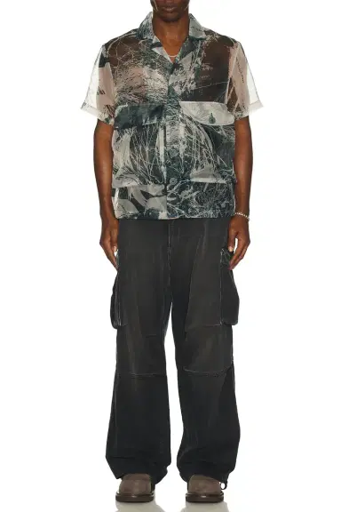 Reese Cooper Organza Short Sleeve Cargo Shirt | Thumbnail 3 Reese Cooper Organza Short Sleeve Cargo Shirt | Thumbnail 3