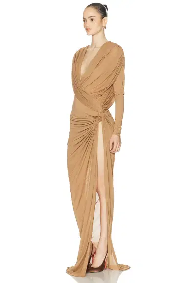 Atlein Draped Longsleeve Dress | Thumbnail 3 Atlein Draped Longsleeve Dress | Thumbnail 3