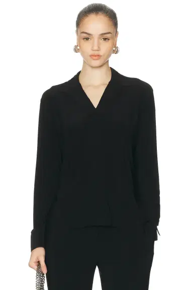 Norma Kamali Collar Stand Top | Thumbnail 1 Norma Kamali Collar Stand Top | Thumbnail 1