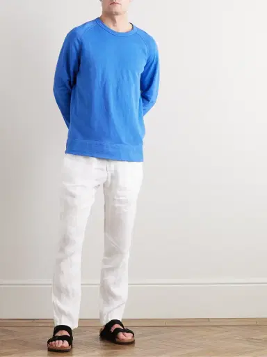 James Perse Garment-Dyed Straight-Leg Linen Trousers - Men | Thumbnail 2 James Perse Garment-Dyed Straight-Leg Linen Trousers - Men | Thumbnail 2