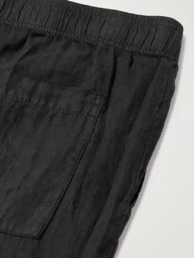 James Perse Garment-Dyed Straight-Leg Linen Drawstring Trousers - Men | Thumbnail 4 James Perse Garment-Dyed Straight-Leg Linen Drawstring Trousers - Men | Thumbnail 4
