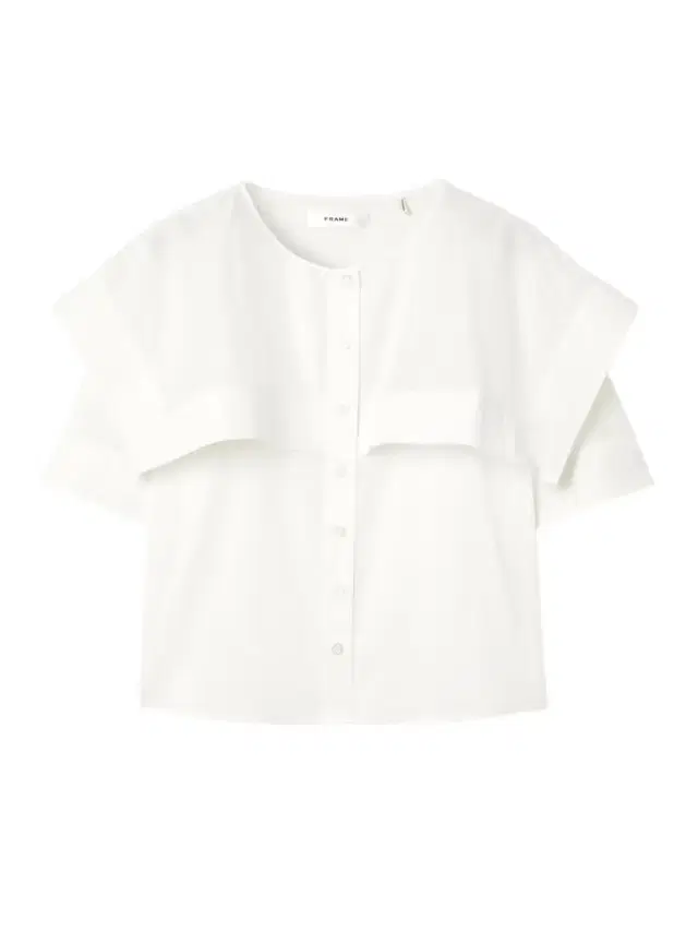Cape-effect Cotton Shirt