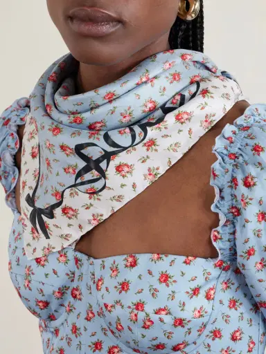Dolce & Gabbana Printed Silk-twill Scarf | Thumbnail 4