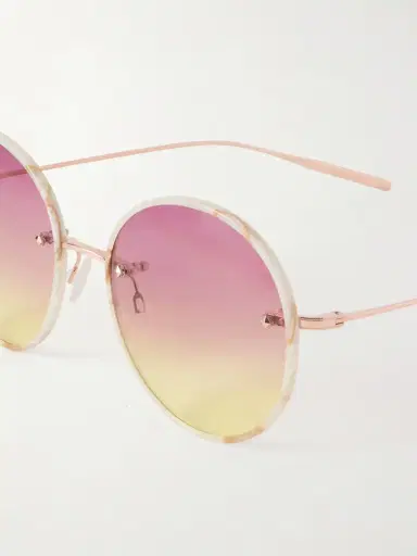 BARTON PERREIRA Rigby Round-frame Acetate And Rose-gold Tone Sunglasses | Thumbnail 4 BARTON PERREIRA Rigby Round-frame Acetate And Rose-gold Tone Sunglasses | Thumbnail 4