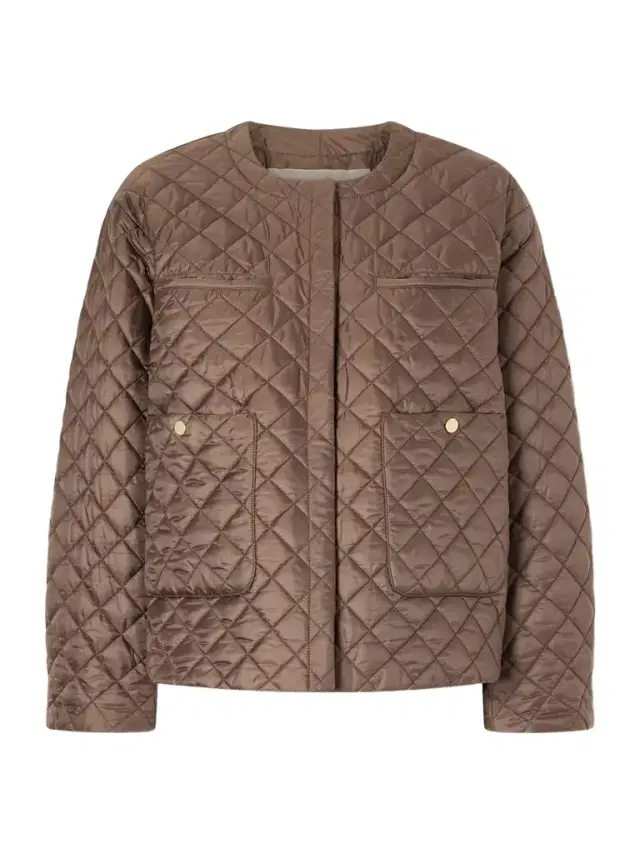 Cropped Padded Quilted Shell Jacket
