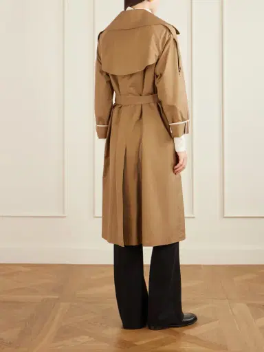 Max Mara Belted Cotton-blend Gabardine Trench Coat | Thumbnail 4 Max Mara Belted Cotton-blend Gabardine Trench Coat | Thumbnail 4