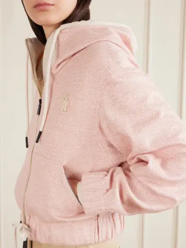 Moncler Grenoble Appliquéd Canvas-trimmed Linen And Cotton-blend Zip-up Hoodie | Thumbnail 5