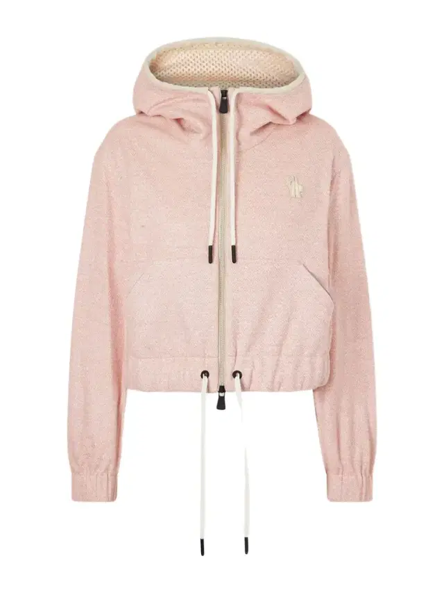 Moncler Grenoble Appliquéd Canvas-trimmed Linen And Cotton-blend Zip-up Hoodie