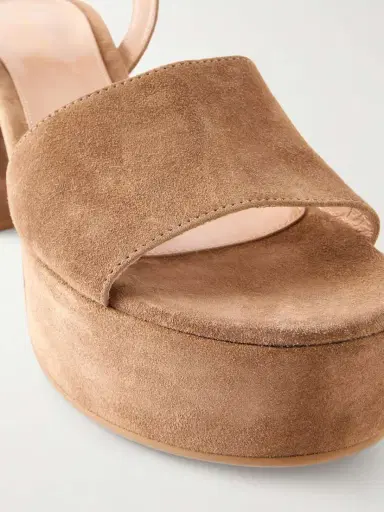 Gianvito Rossi Carol 35 Suede Platform Sandals | Thumbnail 5 Gianvito Rossi Carol 35 Suede Platform Sandals | Thumbnail 5