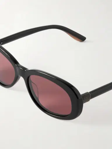 Brunello Cucinelli Claire Round-frame Embellished Acetate Sunglasses | Thumbnail 4