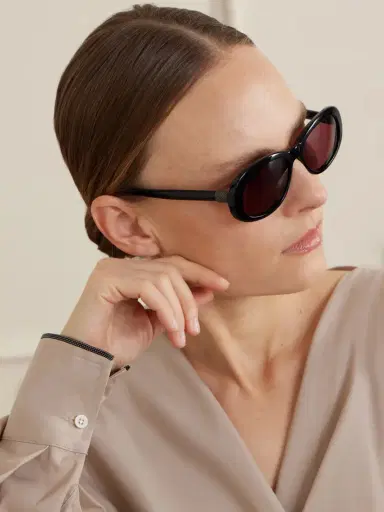 Brunello Cucinelli Claire Round-frame Embellished Acetate Sunglasses | Thumbnail 5