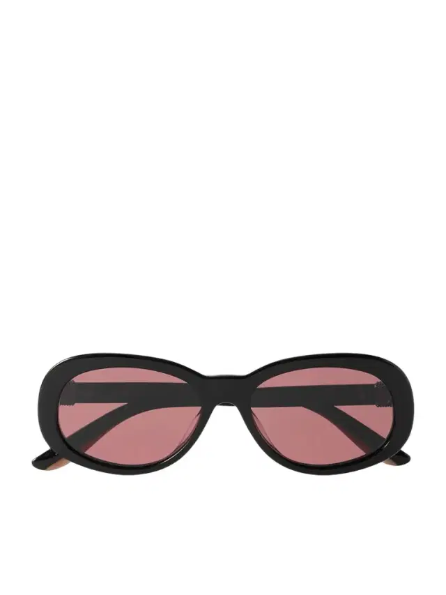 Claire Round-frame Embellished Acetate Sunglasses