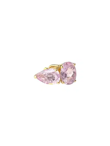 Wish Fine Jewelry 3.73ct Kunzita 18K Gold Two Stones Ear Cuff | Thumbnail 1