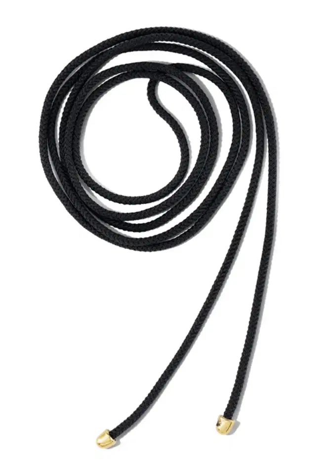 Marla Aaron Black Knot The String Project Necklace - Yellow Gold