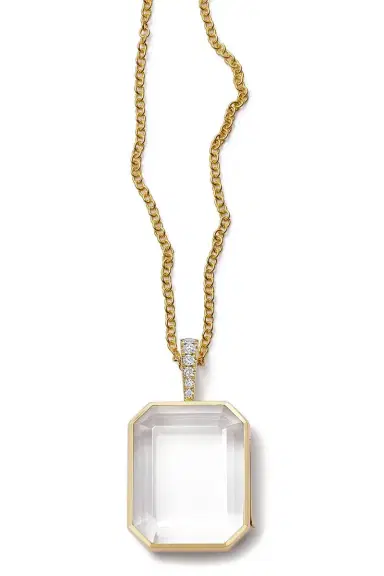 LOQUET Diamond Baguette Rolo Chain Locket | Thumbnail 1
