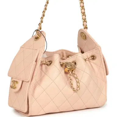 Chanel Chanel Mini 25 Hobo Bag Light Pink Caviar Antique Gold Hardware | Thumbnail 2 Chanel Chanel Mini 25 Hobo Bag Light Pink Caviar Antique Gold Hardware | Thumbnail 2