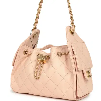 Chanel Chanel Mini 25 Hobo Bag Light Pink Caviar Antique Gold Hardware | Thumbnail 3 Chanel Chanel Mini 25 Hobo Bag Light Pink Caviar Antique Gold Hardware | Thumbnail 3