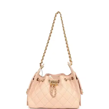 Chanel Chanel Mini 25 Hobo Bag Light Pink Caviar Antique Gold Hardware | Thumbnail 6 Chanel Chanel Mini 25 Hobo Bag Light Pink Caviar Antique Gold Hardware | Thumbnail 6